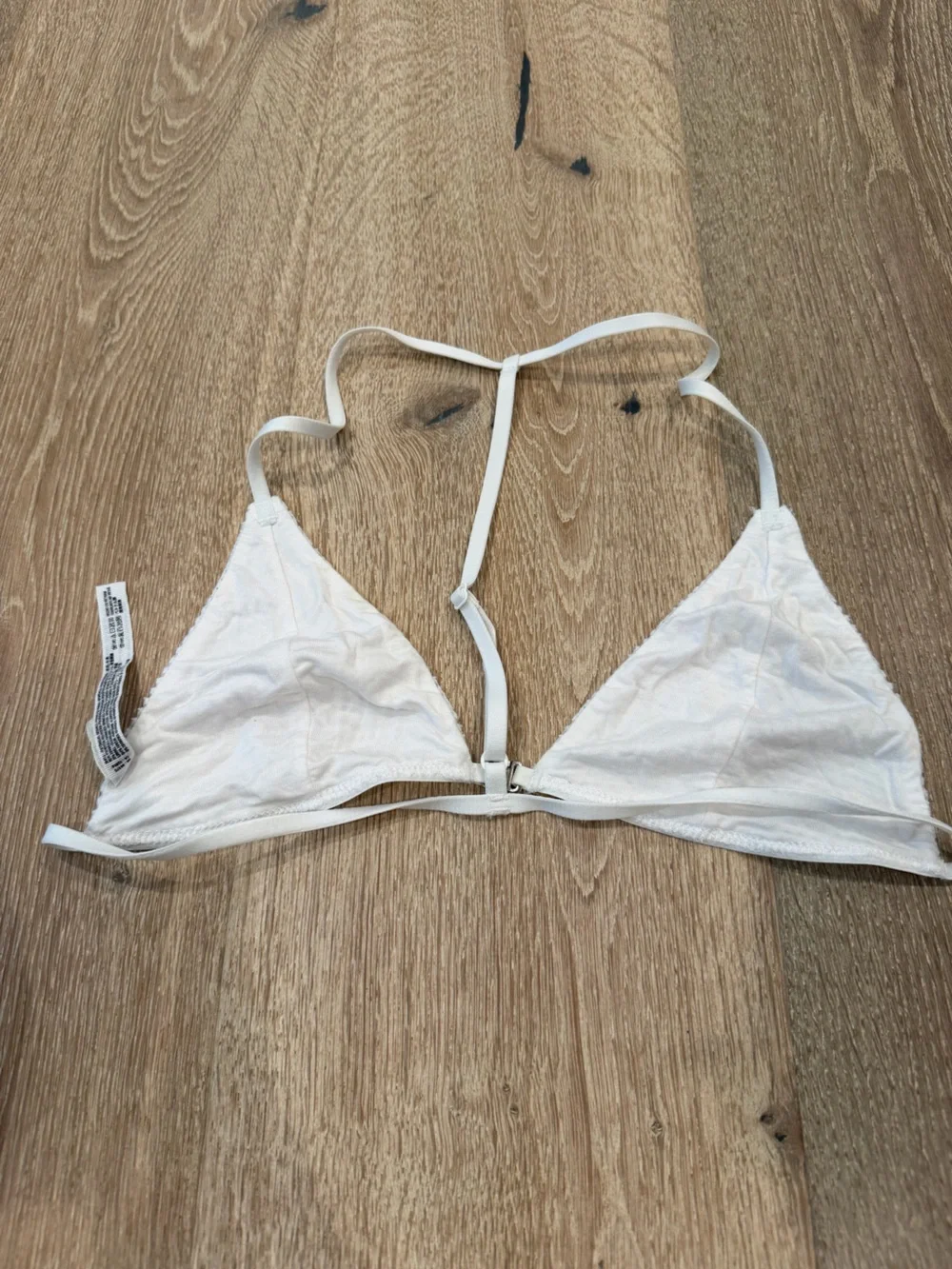 Free People White Mesh Triangle Bralette
